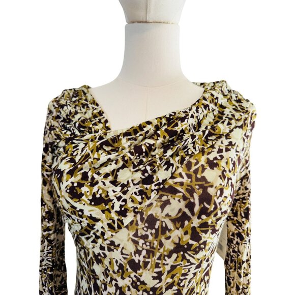 2/$30 NWT Soft Joie XS Cersei Asymmetric Abstract Chocolate Plum Multi Long Slee - Picture 12 of 15